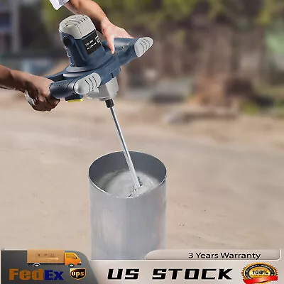 Buy Drywall Mortar Mixer Cement Render Paint Tile Plaster Rotary Mixing 6 Speed US • 49.88$
