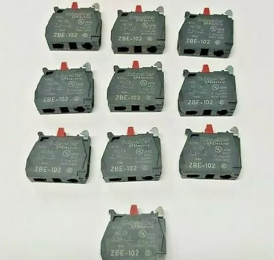 Buy Lot Of 10 Pcs. Schneider Electric ZBE-102 Switch Contact Block N/C • 32.99$