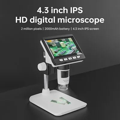 Buy Digital Microscope 2MP Pixel 1000X Magnification Coin Microscope 4.3  IPS Screen • 42.99$