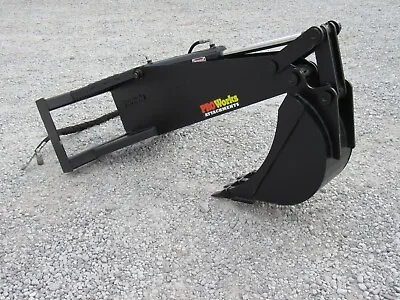 Buy Hydraulic Backhoe Attachment With 12  Bucket Fits Skid Steer Quick Attach • 2,699.99$