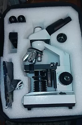 Buy Compound Trinocular Microscope *KIT* 40X-5000X + DYES + SLIDES + SLIDE CASE+MORE • 180$