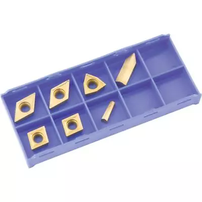 Buy Grizzly T23908 P10 TiN Insert Set (7) For T10295 - Machined Steel • 62.95$