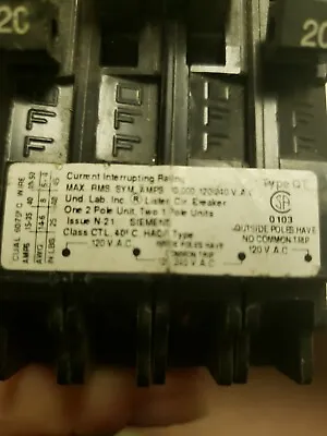 Buy Ite/Siemens 20A Quad Breaker - Q22020Ct • 26$