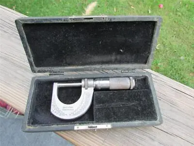 Buy Vintage Craftsman 1  Inch Stainless Micrometer In Hard Case 64 THS Made In USA • 20$