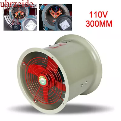 Buy Pipe Spray Booth Paint Fumes Exhaust Fan Explosion-proof Axial Fan Cylinder 12  • 96.75$
