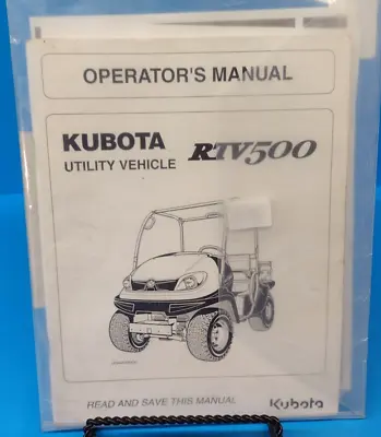 Buy Kubota RTV500 Operator's Manual IN ORIGINAL POUCH • 29.98$