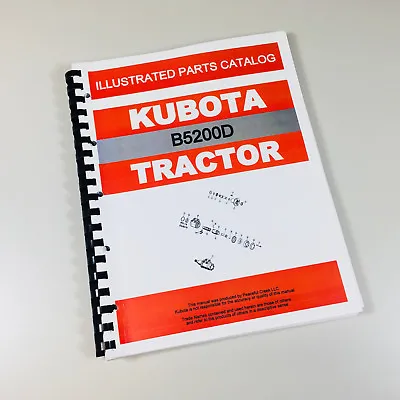 Buy Kubota B5200 B5200D Tractor Parts Assembly Manual Catalog Exploded Views Numbers • 29.97$