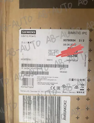 Buy 1PCS SIEMENS 6AG4114-3HE13-4BX1 Industrial Computer Brand New DHL Shipping • 9,800$