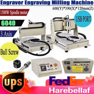 Buy CNC 6040 USB Router Engraver Engraving Wood Drill/Milling Machine 3 Axis 1.5KW  • 1,006.05$