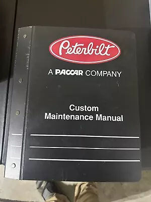 Buy Peterbilt Custom Maintenance Manual,  Chassis 638599 • 225$