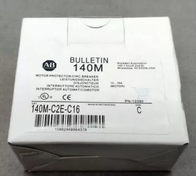 Buy NEW Allen-Bradley 140M-C2E-C16 Motor Protection Circuit Breaker, Magnetic Trip • 108$
