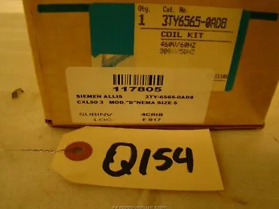 Buy Siemens, Contactor Coil Kit,460v 3TY6565-0AD8 • 31.20$