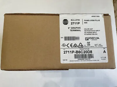 Buy Allen Bradley 2711P-B6C20D8 Touch Screen Brand New Seal Stock Free Shipping • 3,520$