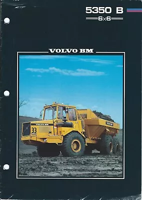 Buy Equipment Brochure - Volvo BM - 5350 B 6x6 - Dump Truck Hauler - C1984 (E6105) • 16.12$