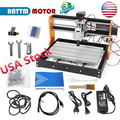 Buy 『USA』 3018 Pro CNC Router PVC PCB Wood Cutter Milling Machine W/ Limit Switches • 125$