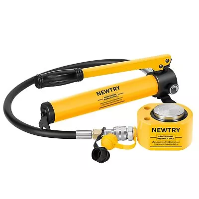 Buy NEWTRY 5 Ton Low Profile Hydraulic Jack Porta Power Kit + CP-180 Manual Hydra... • 179.86$