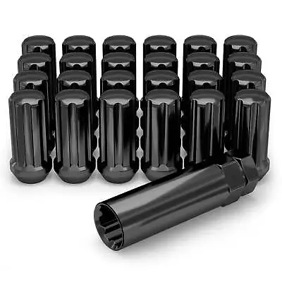 Buy 963809LBK Black Chrome M14 X 1.50 Duplex Spline Lug Nut, 24 Pack • 21.63$
