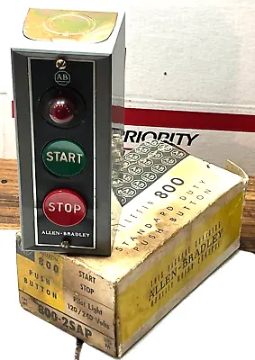 Buy Allen Bradley Bulletin 800-2SAP Push Button START/STOP Station • 29.99$