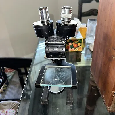 Buy Vintage Bausch And Lomb Binocular Microscope With Original Box • 119$