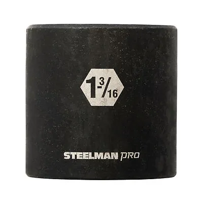 Buy STEELMAN PRO 1/2-Inch Drive 1-3/16-Inch Shallow 6-Point Impact Socket, 60506 • 9.99$