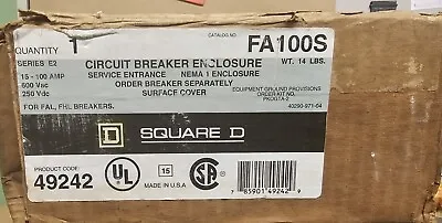 Buy Square D FA100S Circuit Breaker Enclosure Series E2 • 140$
