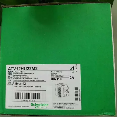 Buy One Schneider ATV12HU22M2 Inverter PLC Module New In Box Expedited Shipping • 315$