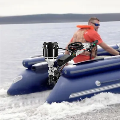 Buy 5 HP Electric Outboard Motor 48V 1000W Fishing Boat Engine Manual Tilt System • 302$