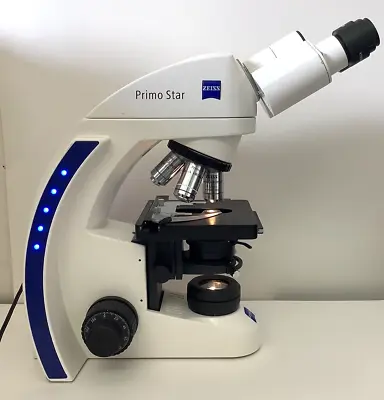 Buy Zeiss Primo Star Binocular Microscope W/ 4X / 10X / 40X / 100X Objectives #7 • 699.99$