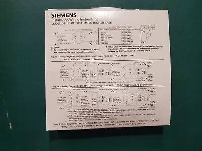 Buy New Siemens DB-11/-11E 500-094151/500-094151E Fire Alarm Detector Base • 10$