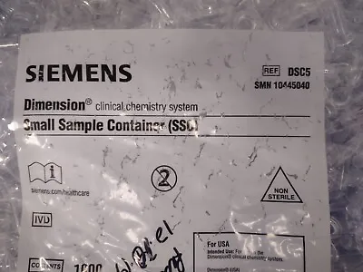 Buy Siemens Dade Dimension Small Sample Cups (1mL) (1000/Bag) 10445040 • 69$