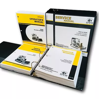 Buy Service Parts Operators Manual Set For John Deere 555A Crawler Bulldozer Loader • 132.97$