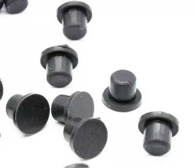 Buy 8mm Rubber Hole Plugs  Black  Push In Stem Bumper  13mm OD  12 Per Package • 11.75$