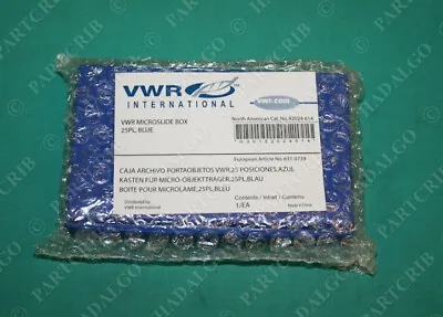 Buy VWR 82024-614 Microslide Microscope Slide Glass Box 25PL Blue NEW • 10$
