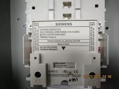 Buy Siemens Lighting Contactor - 6 Pole - Lce01c002024a - New  • 260$