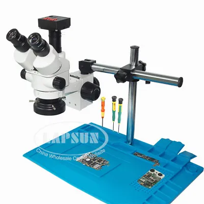 Buy Phone Repair Simul-focal Trinocular Stereo Microscope +1080P HDMI Digital Camera • 445$