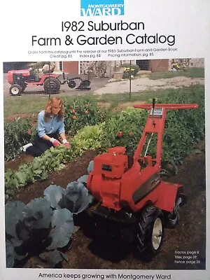 Buy Montgomery Ward 1982 Farm Catalog Color Lawn Garden Tiller Tractor MTD Gilson • 112.99$