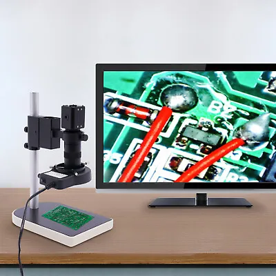 Buy Digital Industry Video Inspection Microscope Camera Set 10X-180X HDMI 16MP 1080P • 99.75$