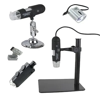 Buy Quality Optics USA Lighted Microscope Collection Pocket Digital CLARITY 45-100X • 9.99$
