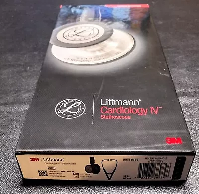 Buy New Littmann 6163 Cardiology IV Stethoscope 27in. - Black Tube With Black Tip • 194.99$