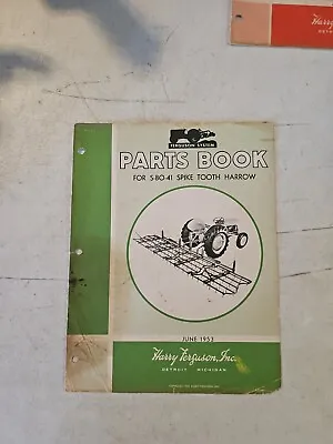 Buy Vintage 1953 Ferguson S-BO-41 Spike Tooth Harrow Parts Book • 12.95$