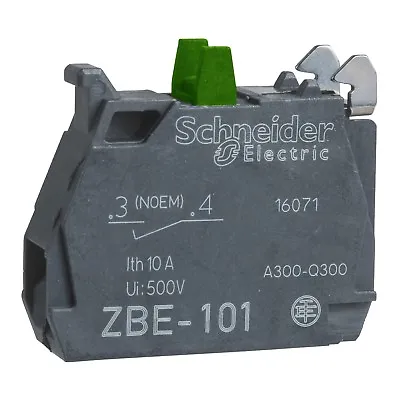 Buy ZBE101 ZBE-101  Single Contact Block For Head Ø22 1NO SCHNEIDER ELECTRIC • 15$