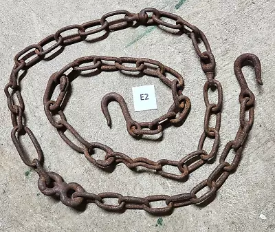 Buy 1/4  X 7' Heavy Duty Tow Chain Automotive Truck Towing Log Chain E2 • 7.99$