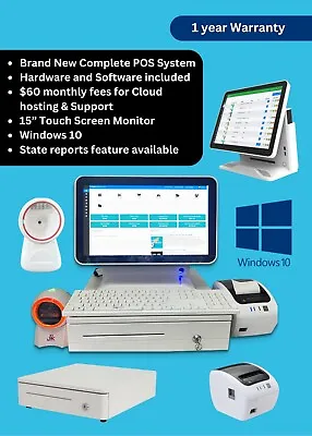 Buy POS System Touch Screen 15 , Scanner, Cash Register, Wholesale Retail Software • 899$