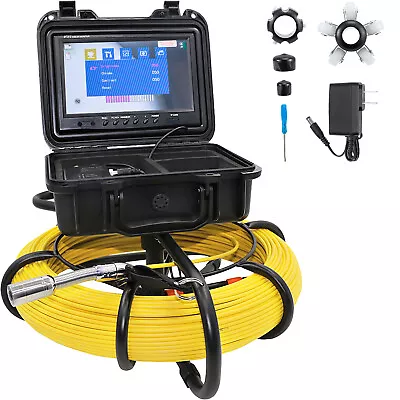 Buy VEVOR 328ft Pipe Inspection Camera HD Drain Sewer Camera 9 In. LCD Monitor • 1,081.99$