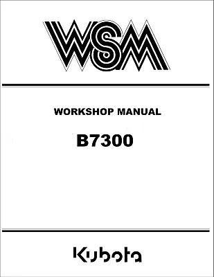 Buy Mower Tractor Technical Workshop Repair Manual Kubota B7300 - • 28.47$
