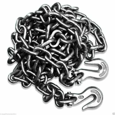 Buy 1/4  X 12 Ft Tow Chain With Hooks Towing Pulling Secure Truck Cargo Chain • 28.95$