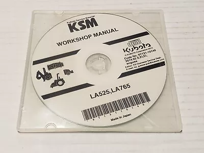 Buy Kubota Service Workshop Manual CD Disc - LA525 LA765 Tractor NOS • 30$