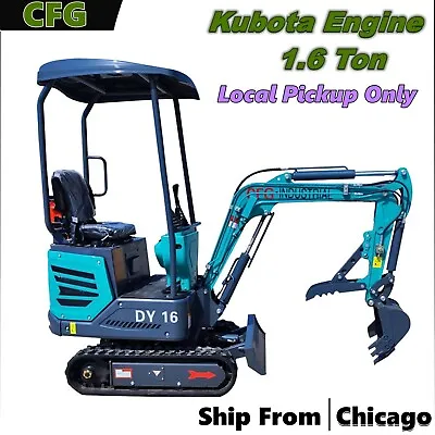 Buy Local Pickup Only 2023 1.6 Ton Mini Excavator With Kubota Engine NEW ARRIVAL • 14,999$