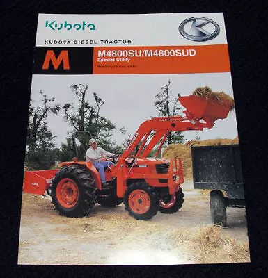 Buy Original Kubota M4800 M4800su M4800sud Tractor Catalog Brochure Very Nice • 6.95$
