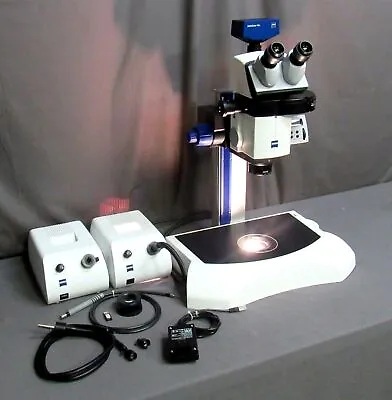 Buy ZEISS Discovery V12 TRINOCULAR M2BIO PENTAFLUOR Fluorescence Microscope & CAM • 9,500$